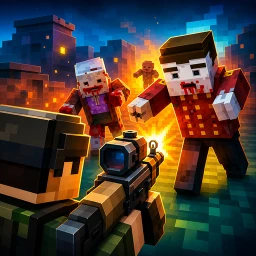 Blocky Zombie Gun Warfare simgesi
